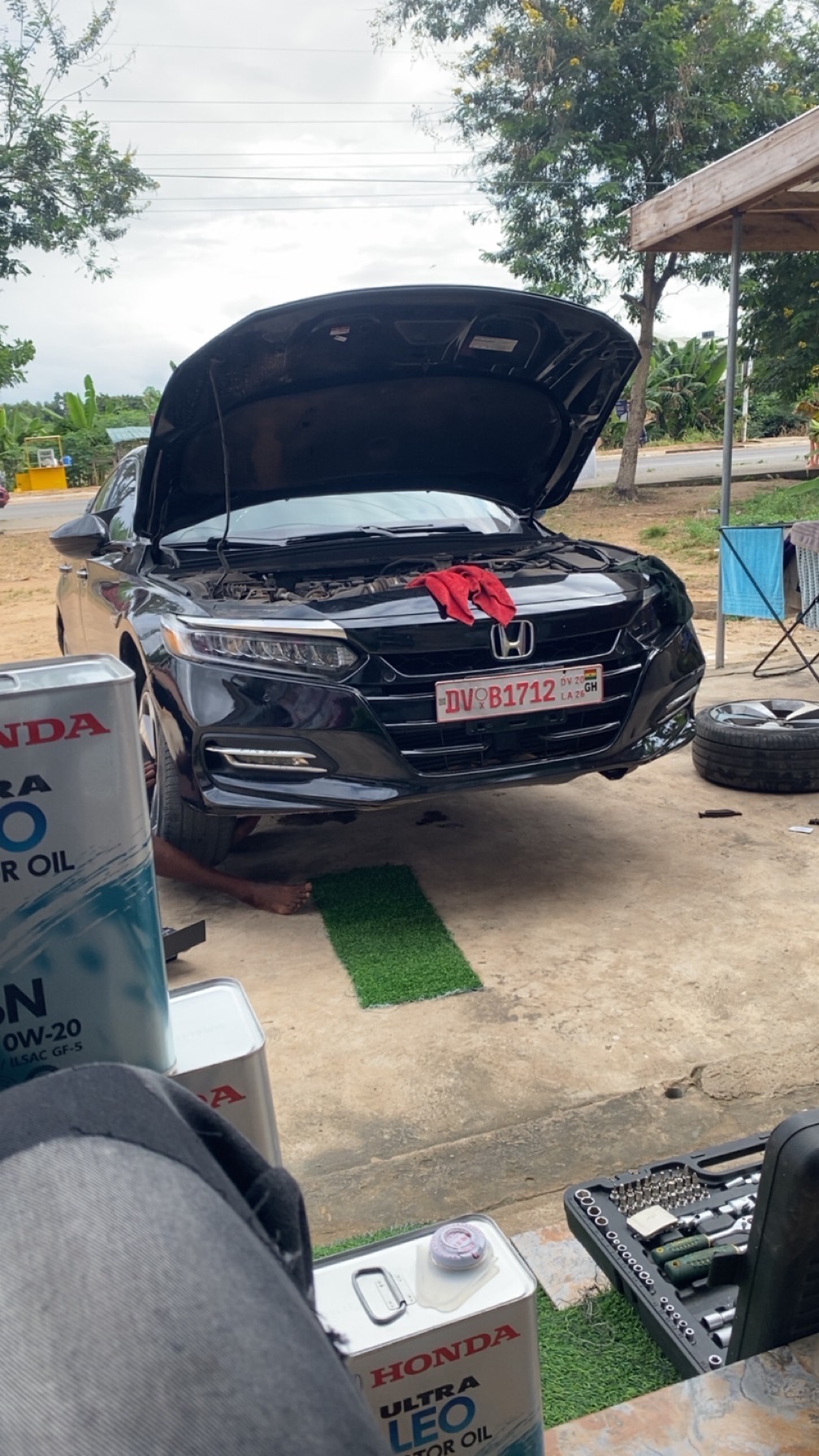 Vehicle service at DriveTech Auto